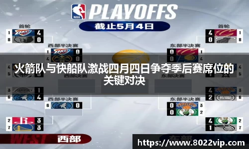火箭队与快船队激战四月四日争夺季后赛席位的关键对决